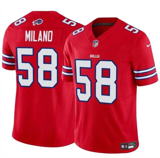 Men & Women & Youth Buffalo Bills #58 Matt Milano Red 2024 F.U.S.E. Vapor Untouchable Limited Stitched Football Jersey